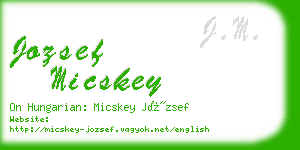 jozsef micskey business card